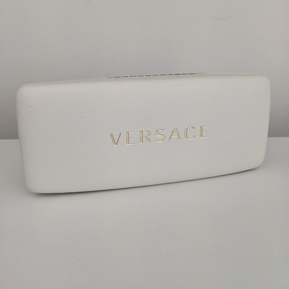 Versace white glasses case Clearance